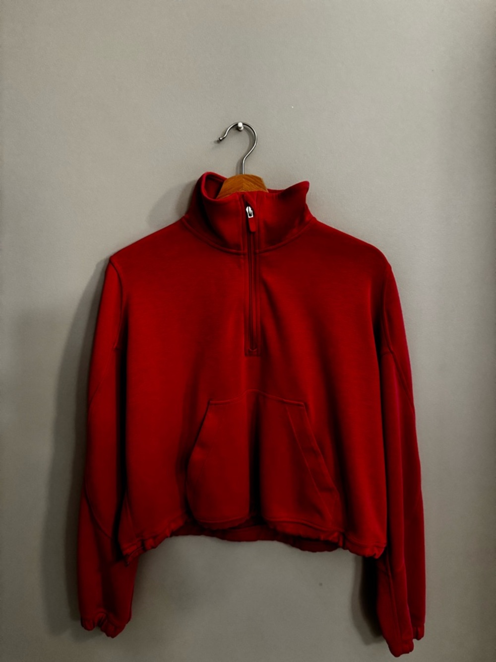 Red Quarter-Zip Sweatshirt - Picture 4 of 4
